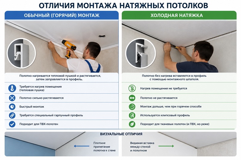 потолки холодной натяжки