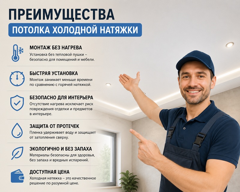 потолки холодной натяжки